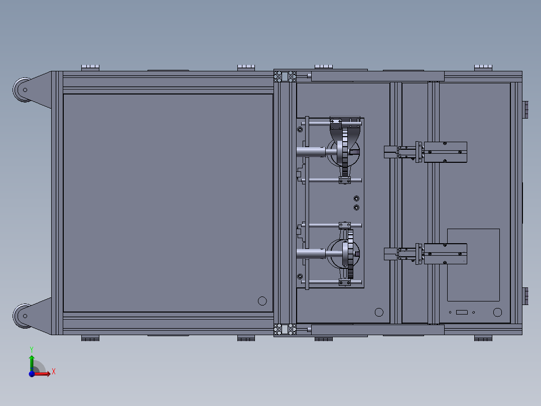 双工位28槽定子绕线机3D图纸前视图
