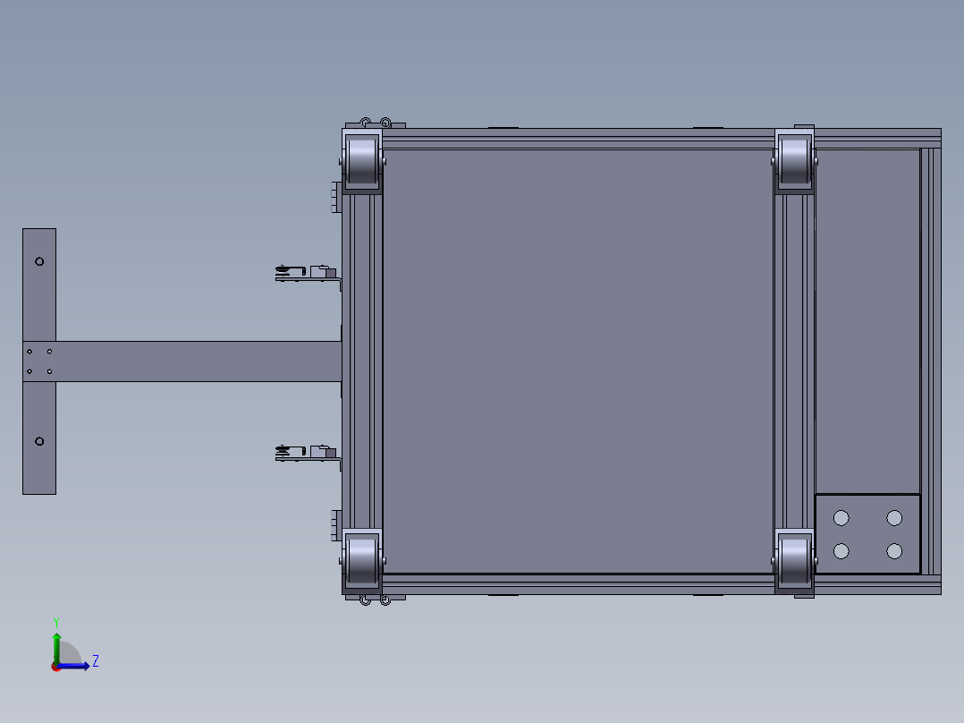 双工位28槽定子绕线机3D图纸左视图