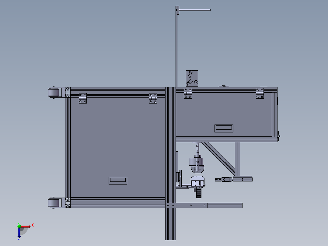 双工位28槽定子绕线机3D图纸俯视图