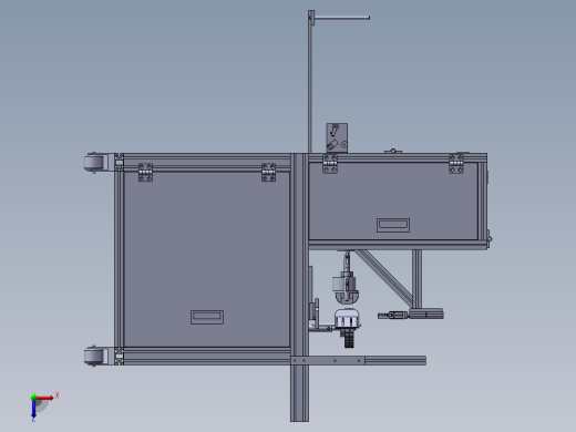 双工位28槽定子绕线机3D图纸俯视缩略图