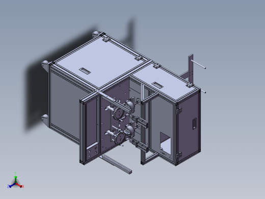 双工位28槽定子绕线机3D图纸正等轴测缩略图