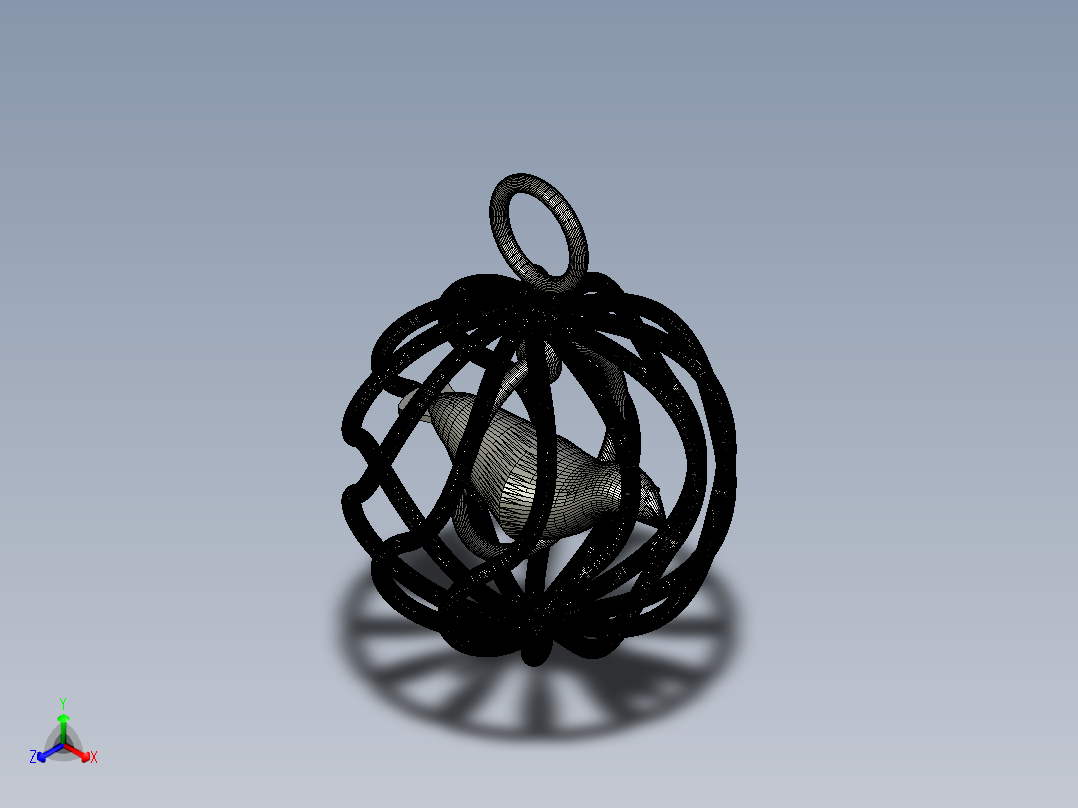 鸟笼正等轴测图