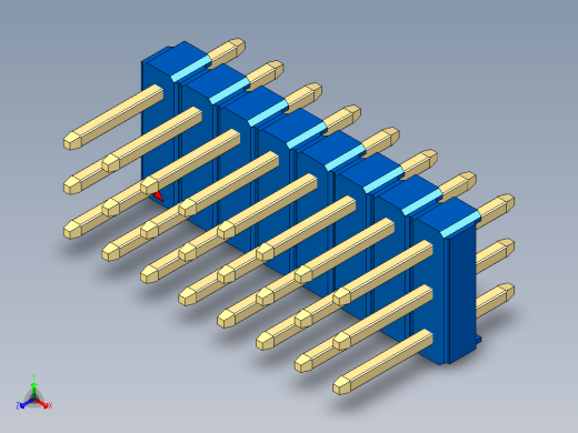 彩色公头100mil（2.54mm）系列-DS1021_blue_3x08p_100mil_Type1_rev1.0