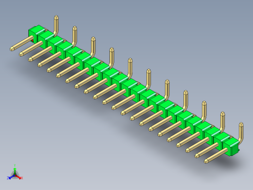 彩色公排针 100mil 2.54mm 系列-DS1022_green_22p_100mil_Type_SMT_R2_rev1.0