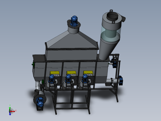 1965 СТ工业干燥设备3D模型图纸 Solidworks设计