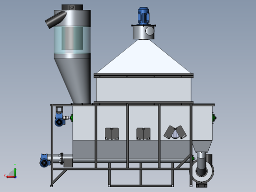 1965 СТ工业干燥设备3D模型图纸 Solidworks设计后视缩略图