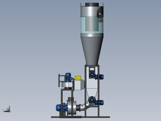 1965 СТ工业干燥设备3D模型图纸 Solidworks设计右视缩略图