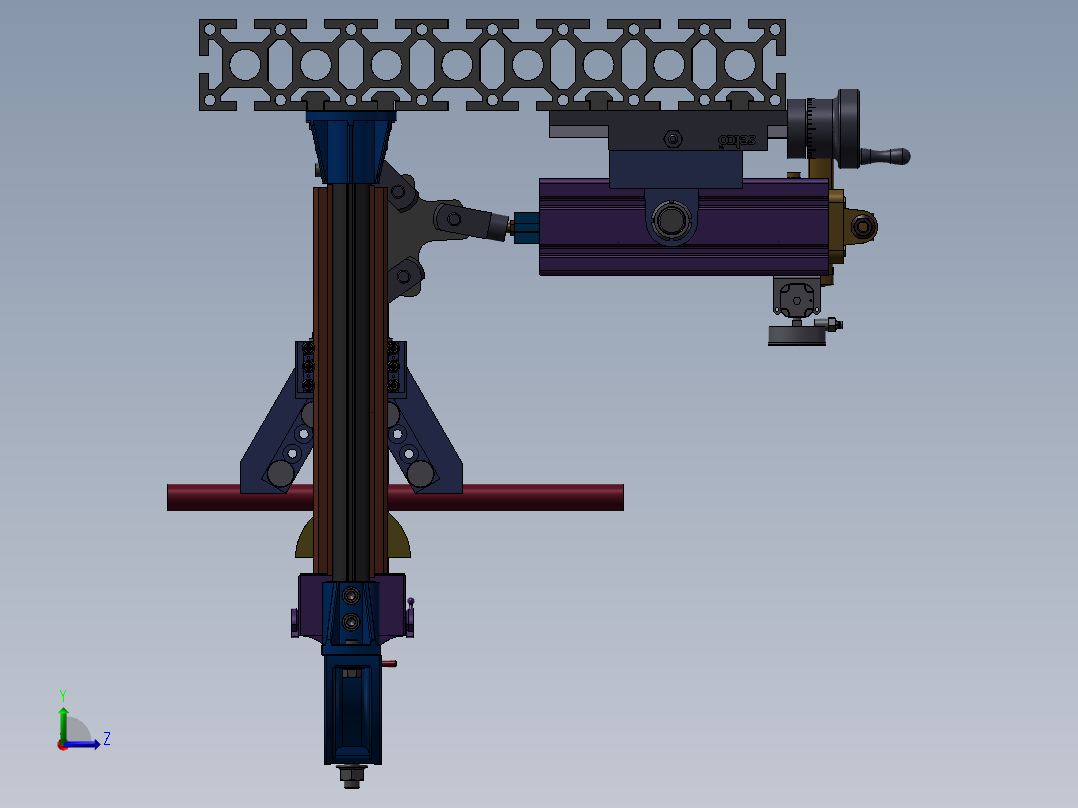 119半自动弯管机床左视图