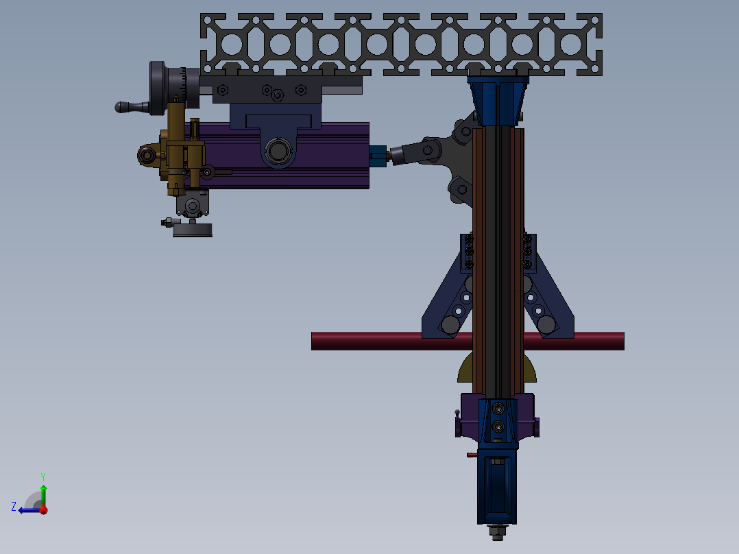 119半自动弯管机床右视图
