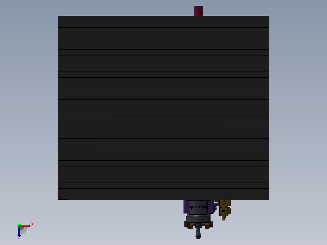 119半自动弯管机床俯视图