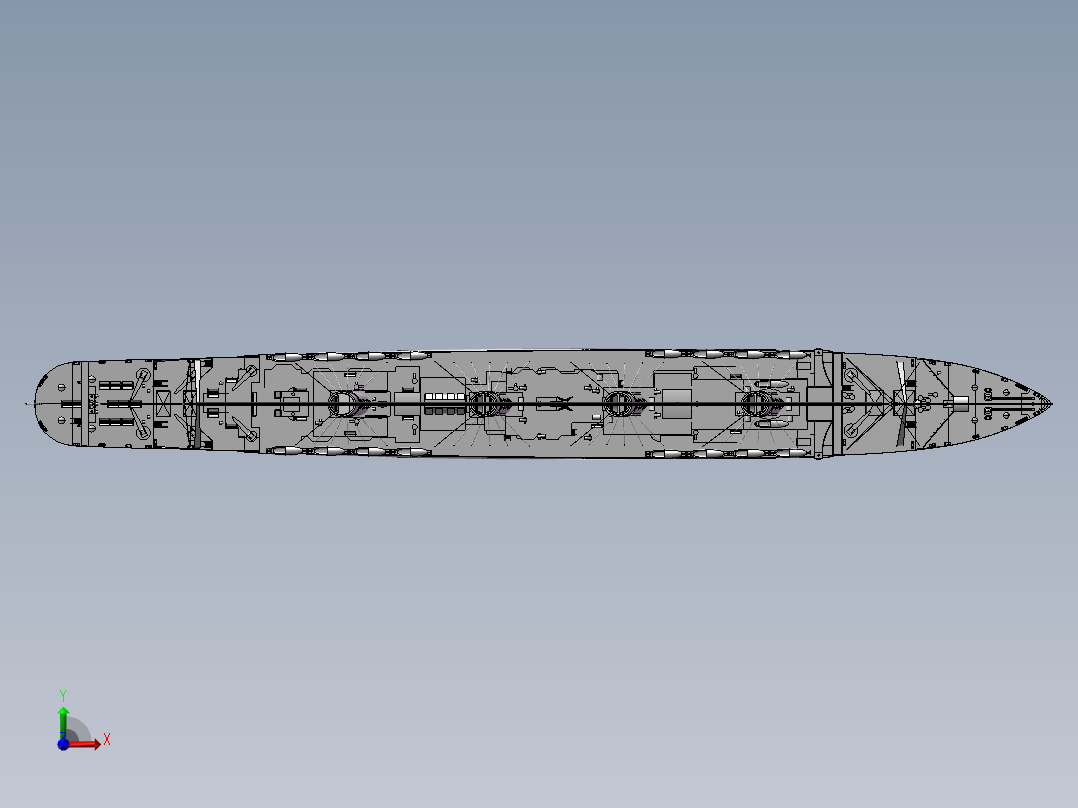 泰坦尼克号前视图