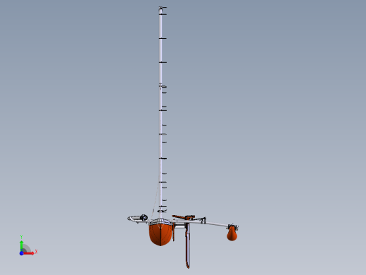 帆船独木舟3D模型图纸 Solidworks设计前视缩略图
