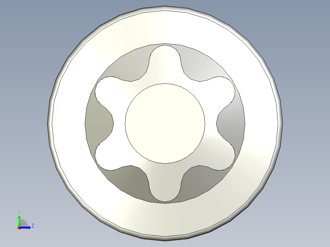 六角螺钉-Hexalobular_screw-M16-150-142-24-30-20.stp左视图