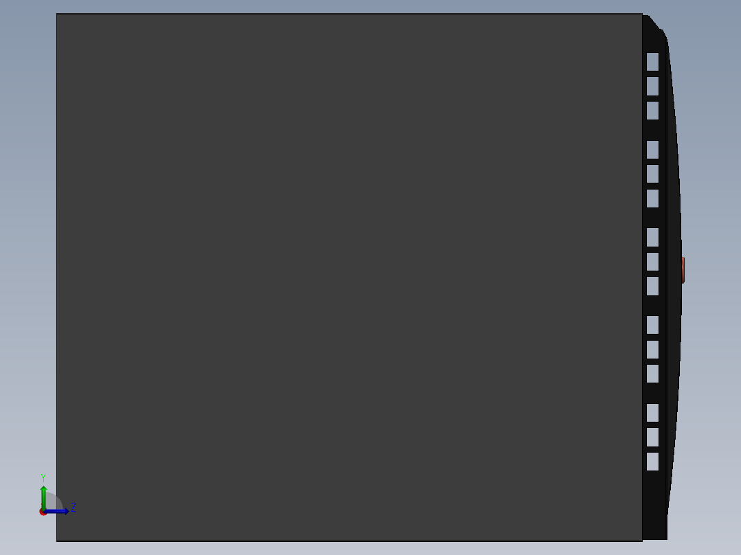 服务器塔左视图