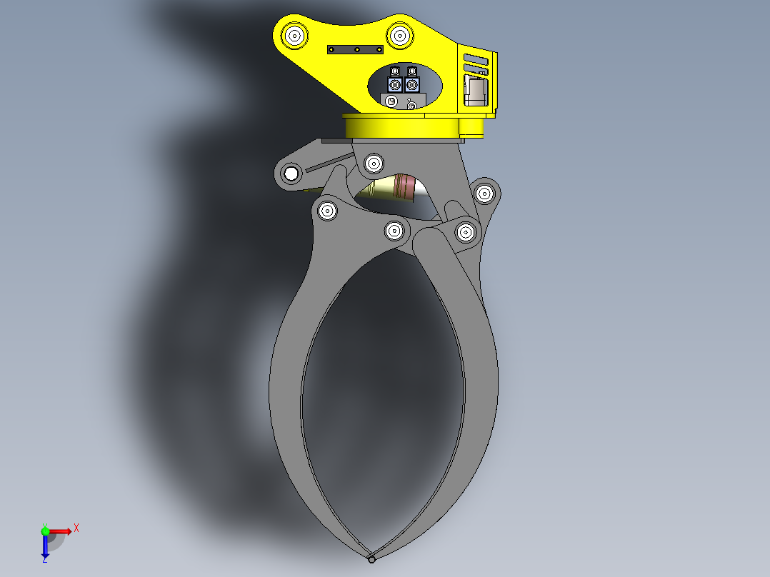 04单缸抓木器三维===910648==300俯视图