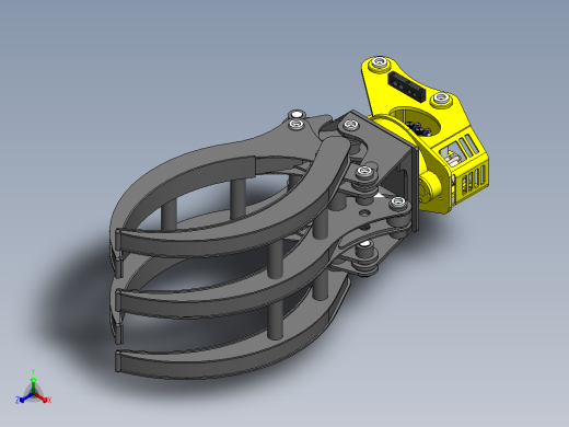 04单缸抓木器三维===910648==300正等轴测缩略图