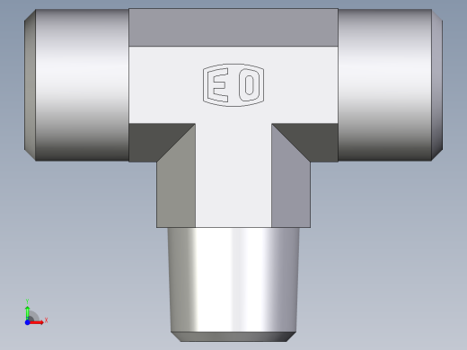 卡套式工业通用硬管接头EO_Male_stud_run_tee_TE10LRCFX前视缩略图