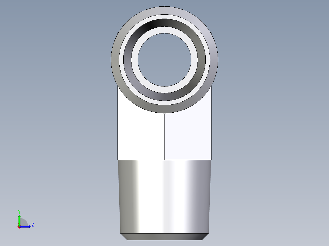 卡套式工业通用硬管接头EO_Male_stud_run_tee_TE10LRCFX左视图