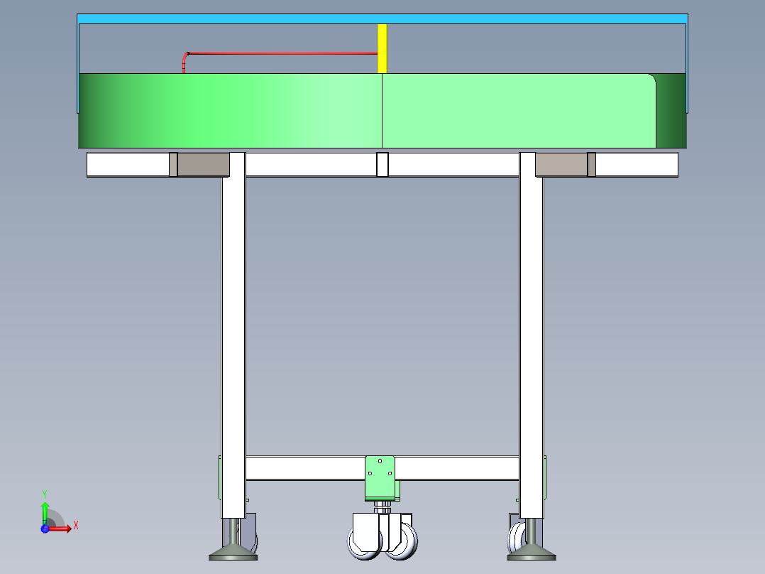 旋转推动输送台前视图