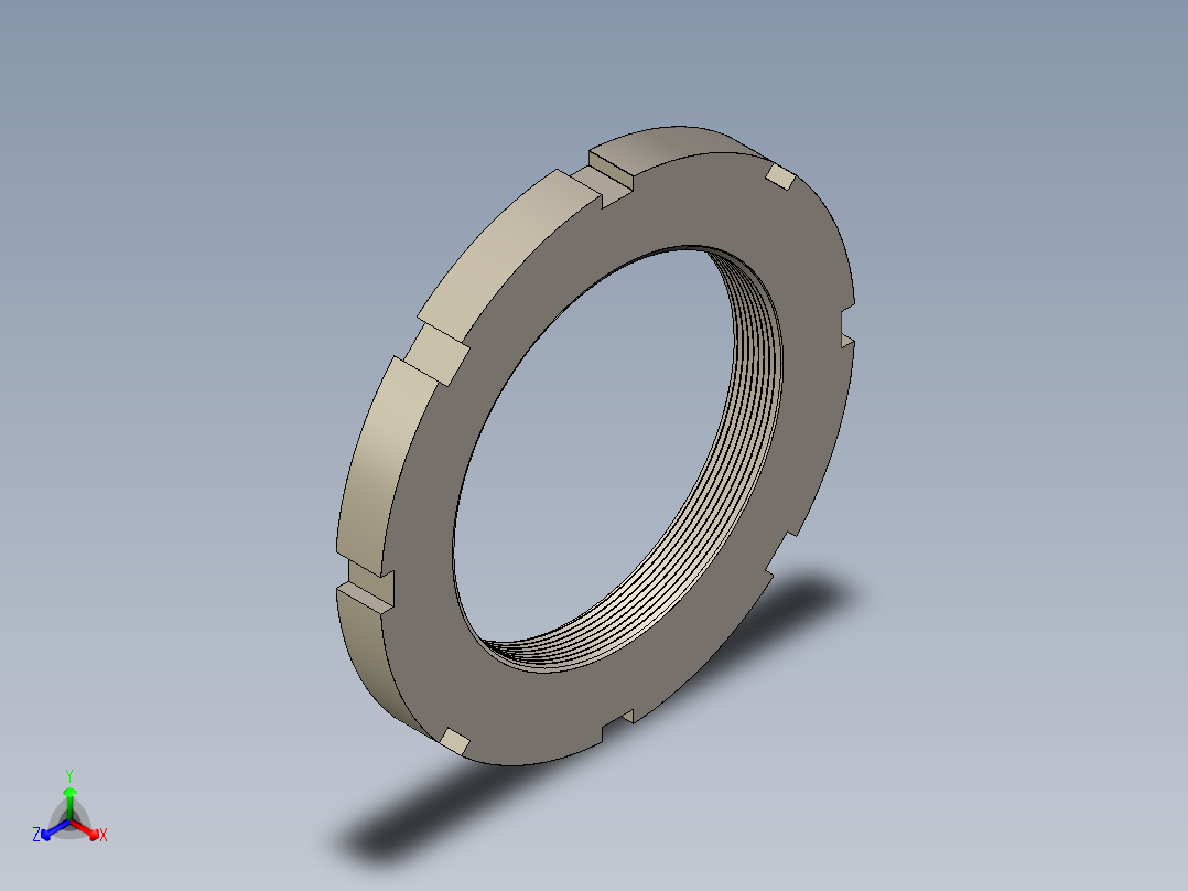 钩形扳手用开槽圆螺母