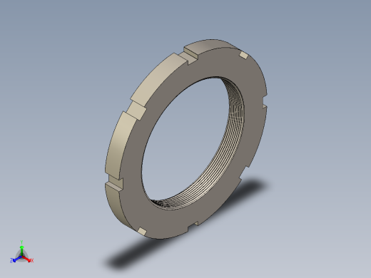 钩形扳手用开槽圆螺母