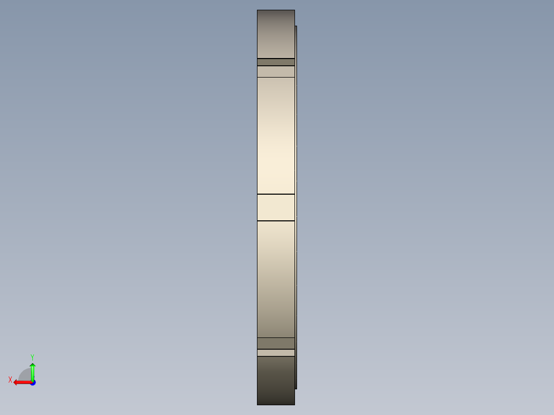 钩形扳手用开槽圆螺母后视图