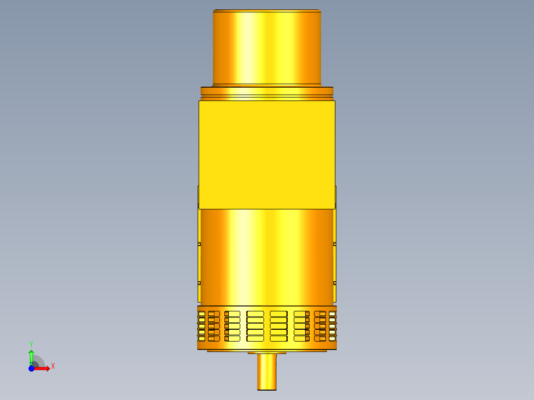 电动机外壳前视图