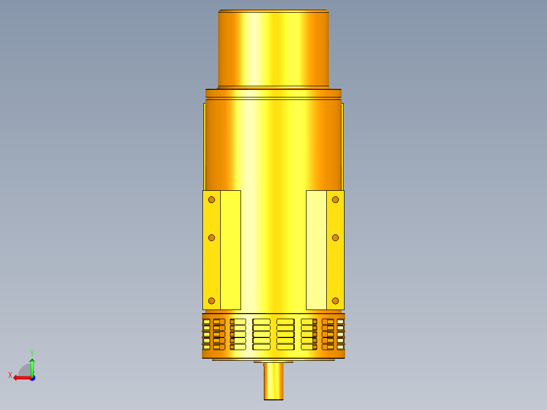 电动机外壳后视图