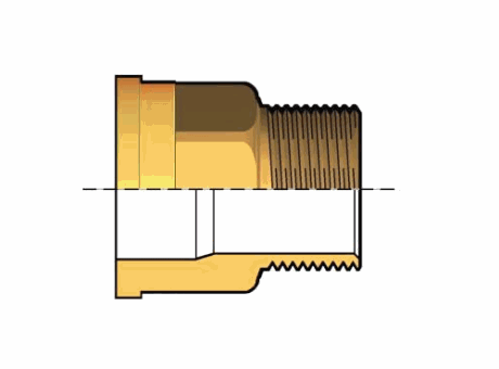 17QBRO 与男性螺纹黄铜联盟结束
