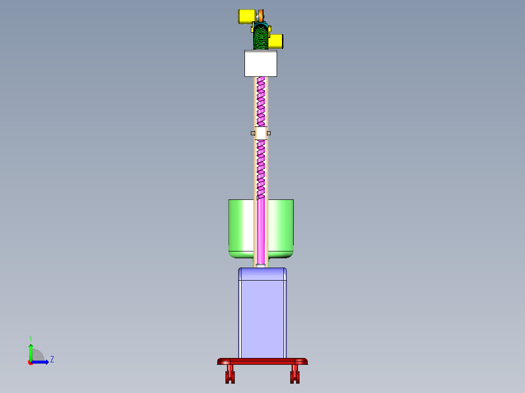 乒乓球发球器的结构设计发球机装置含CAD图纸+SW三维+说明+仿真设计资料左视图