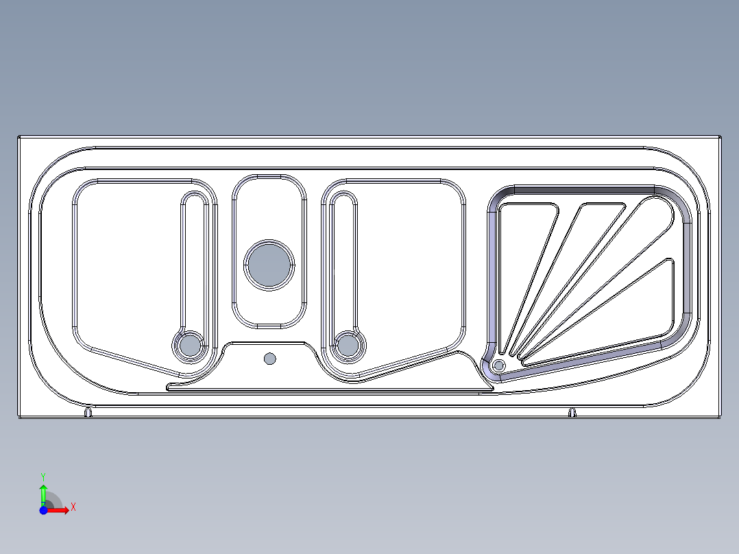 水槽、不锈钢水槽(76)前视图