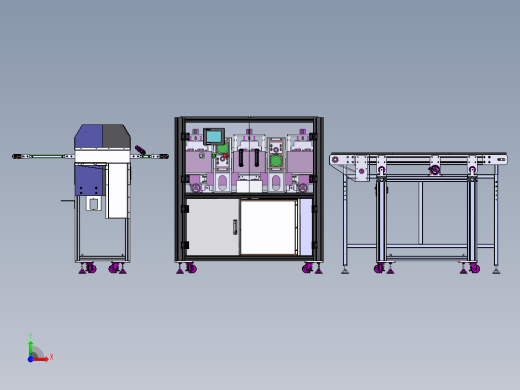 PCB隔板清洗机（sw16可编辑+工程图）前视缩略图