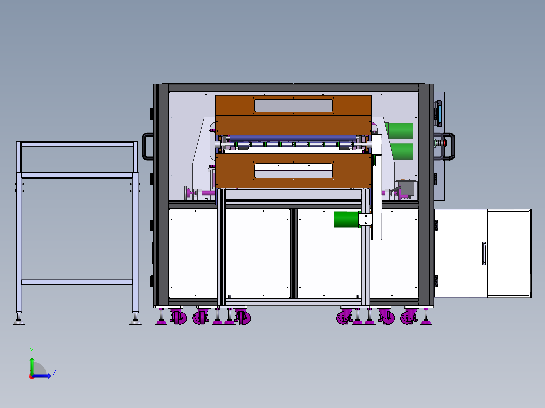 PCB隔板清洗机（sw16可编辑+工程图）左视图