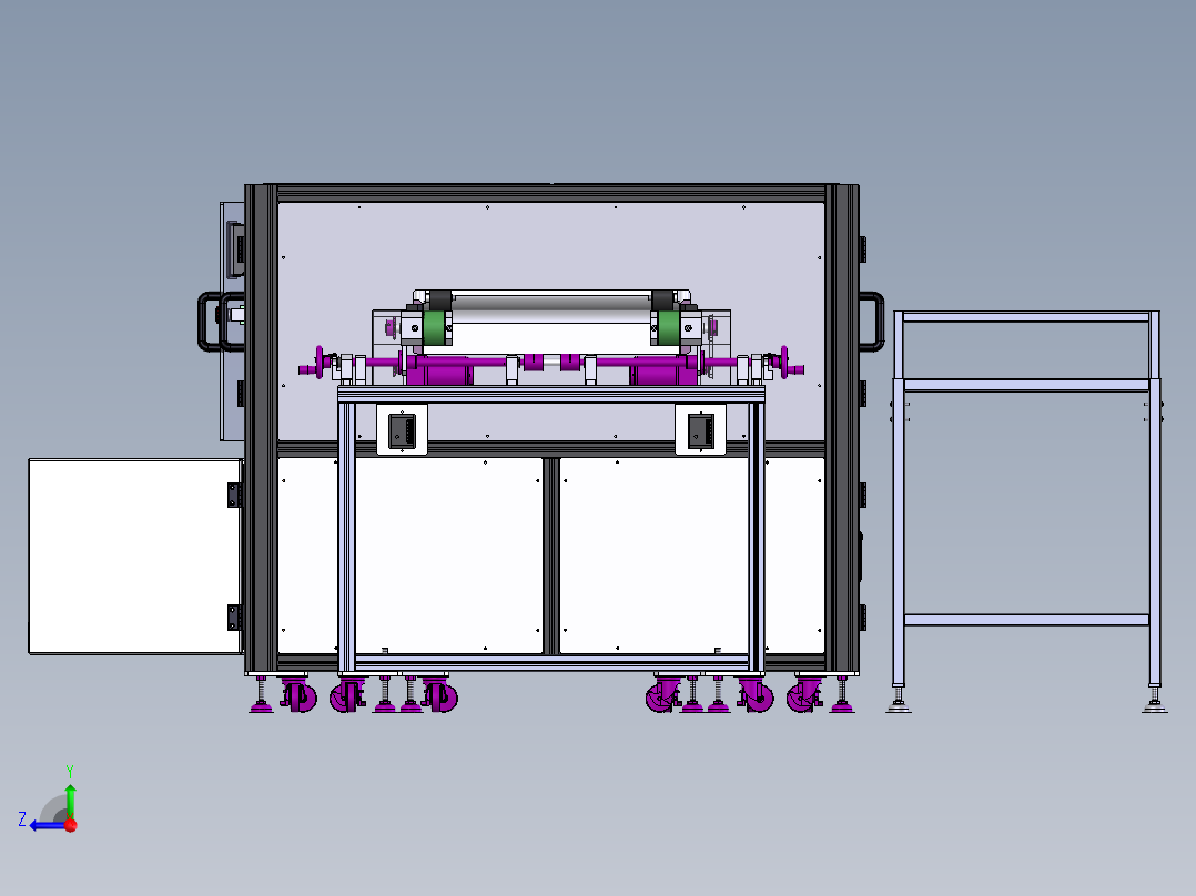 PCB隔板清洗机（sw16可编辑+工程图）右视图