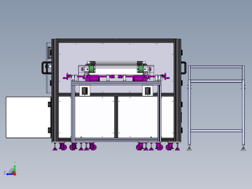 PCB隔板清洗机（sw16可编辑+工程图）右视缩略图