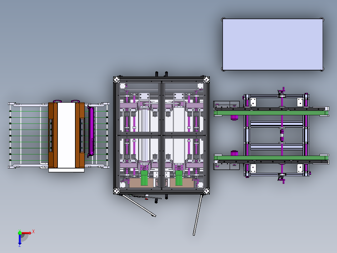 PCB隔板清洗机（sw16可编辑+工程图）俯视图