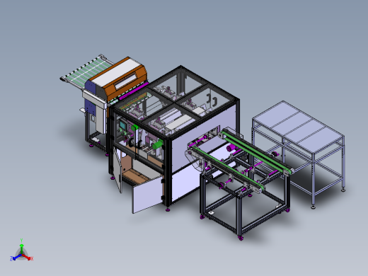 PCB隔板清洗机（sw16可编辑+工程图）正等轴测缩略图