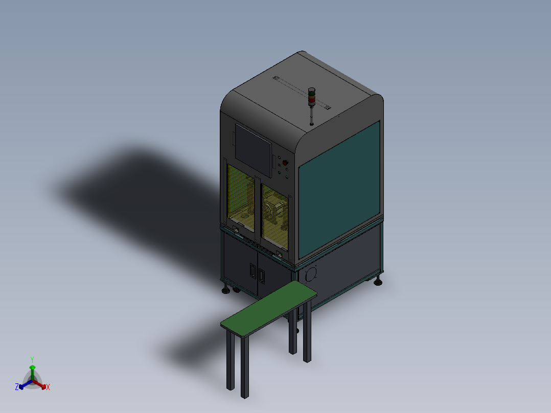 耳机充电Pin组装机sw16正等轴测图