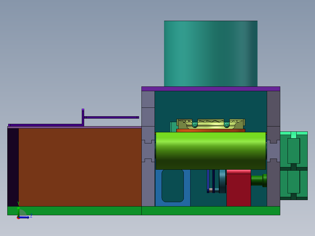 自动饺子机设计左视图