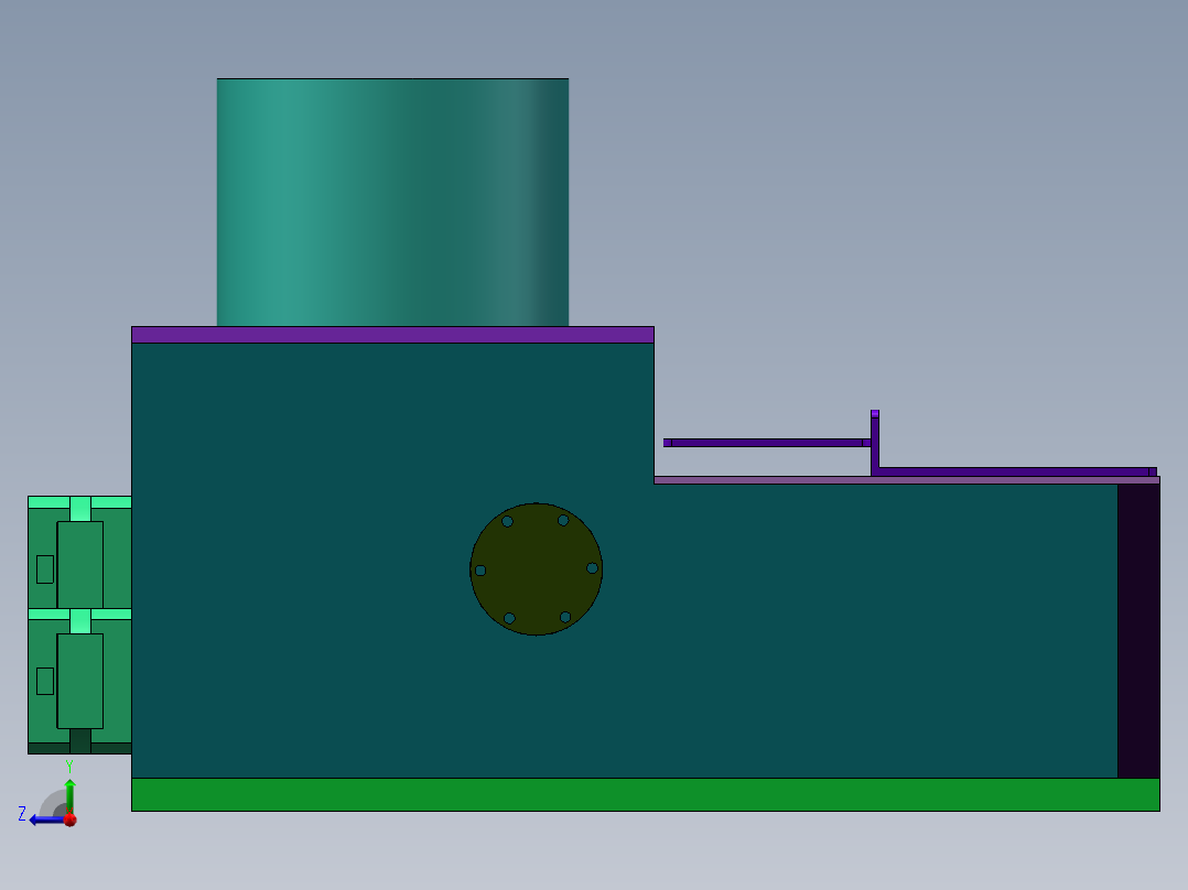 自动饺子机设计右视图