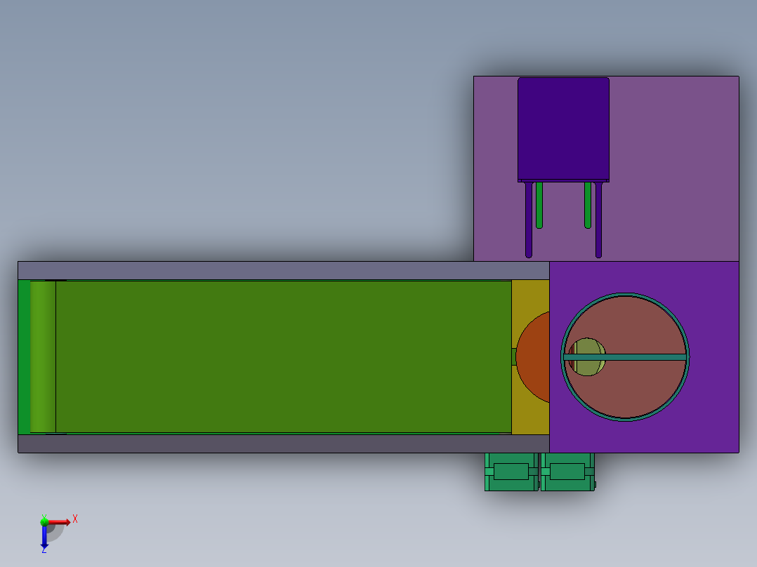 自动饺子机设计俯视图