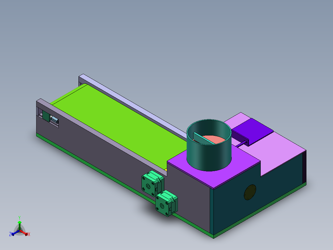 自动饺子机设计正等轴测图
