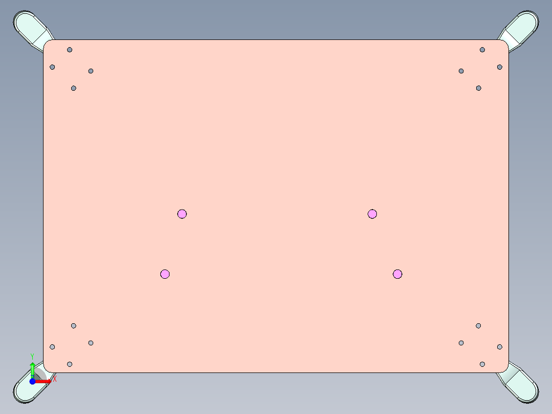 笔记本键盘外壳辅助测量检具模型前视图
