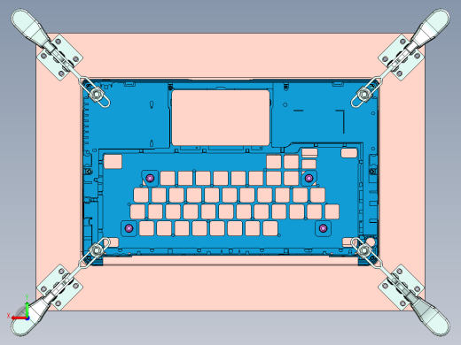 笔记本键盘外壳辅助测量检具模型后视缩略图