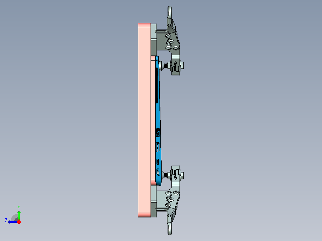 笔记本键盘外壳辅助测量检具模型右视图