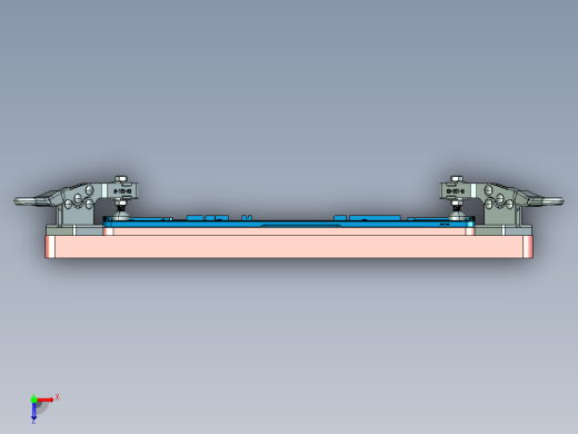 笔记本键盘外壳辅助测量检具模型俯视缩略图
