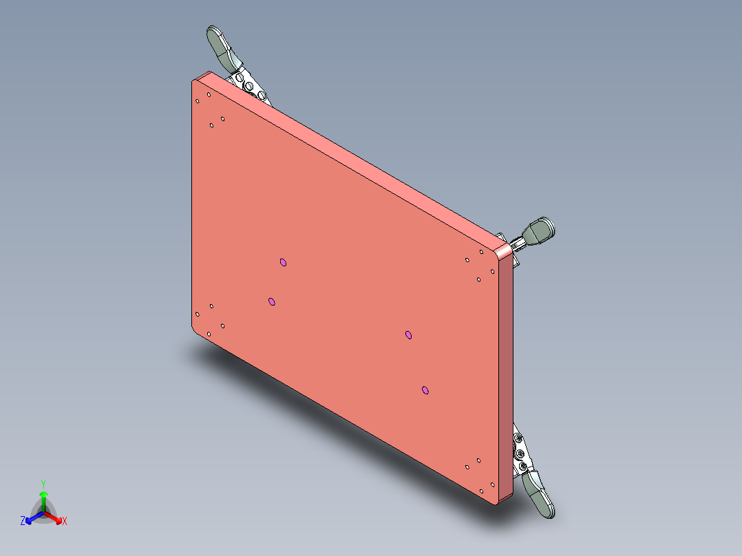 笔记本键盘外壳辅助测量检具模型正等轴测图