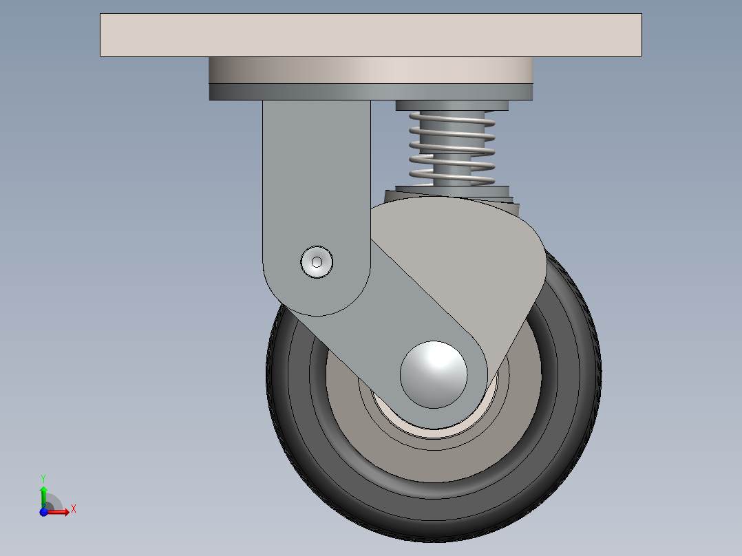 万向轮、脚轮(114)前视图