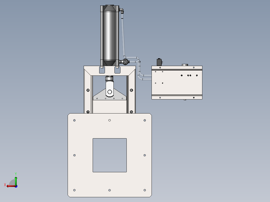 气动切割机后视图