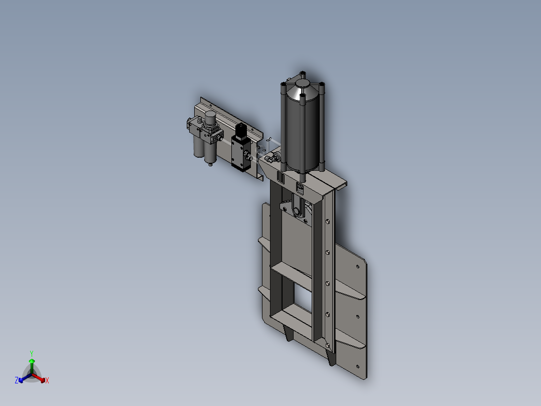 气动切割机正等轴测图